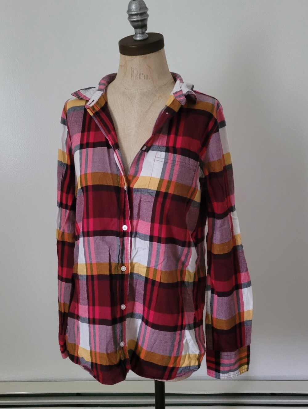 J.Crew Classic Fit Boy Shirt In Pacey Plaid  Cotton Flannel Button Up M Fall